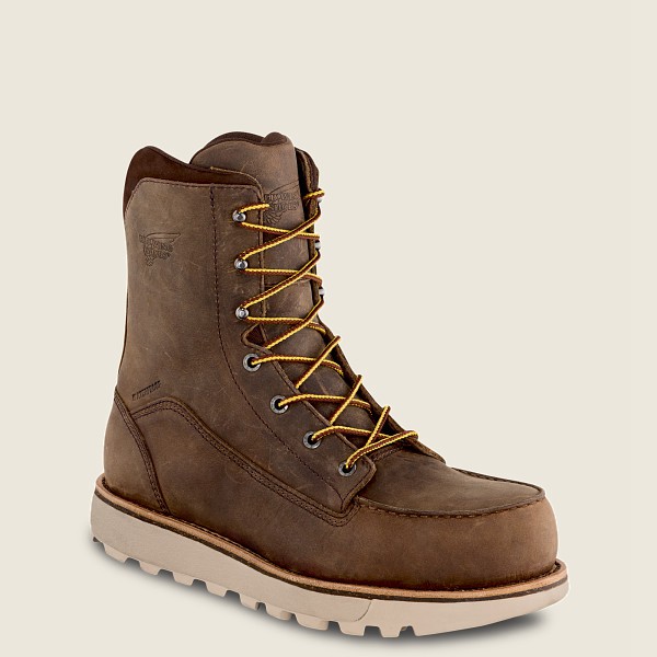 Botas de Seguridad Red Wing Hombre Kaki - Traction Tred Lite - 8-Inch Waterproof Toe - 584-HMQXYV